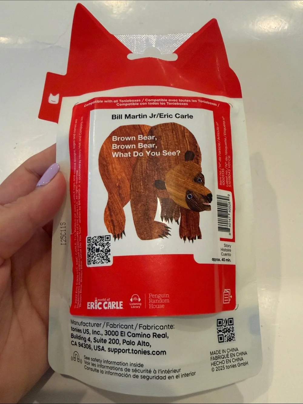 NWT Tonies Brown Bear Story Time Figure